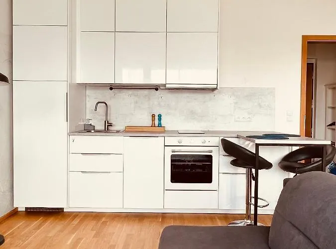 Apartment White Pearl With Parking In Holesovice Prag